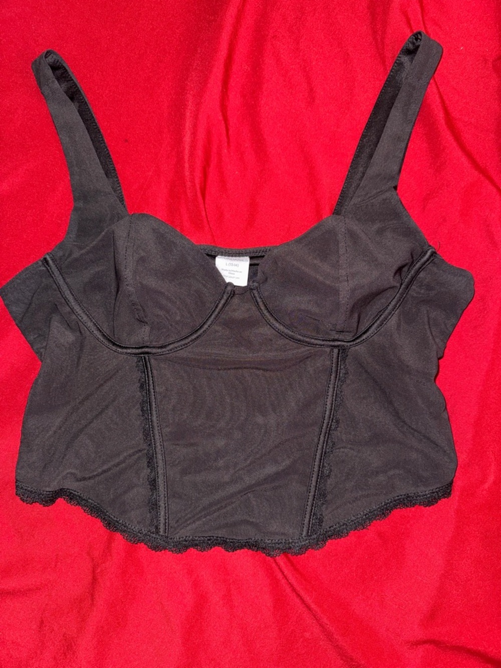 No Boundaries Black Bustier Crop Top